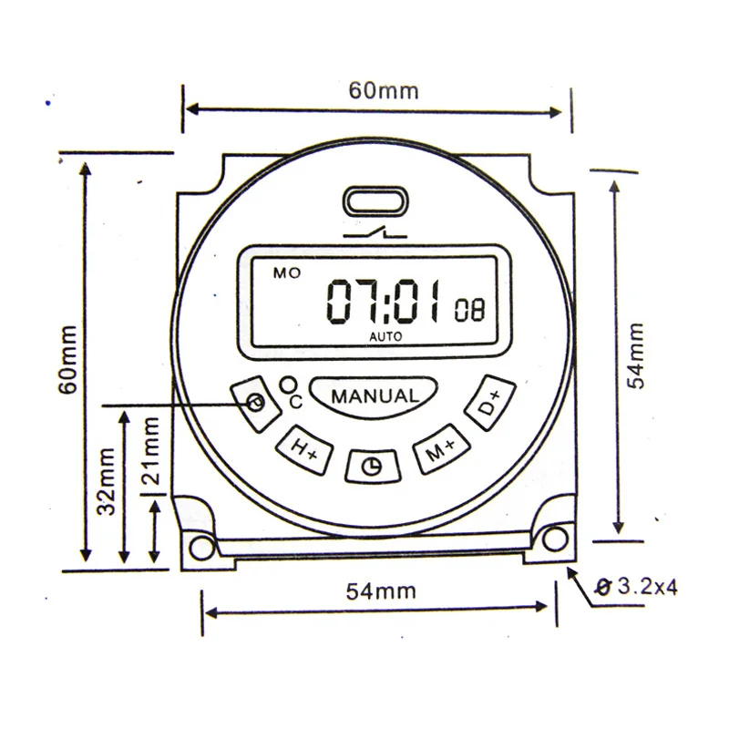 DC 12V Digital LCD Programmable Timer Time Relay Switch Weekly Electronic Control | Дом и сад