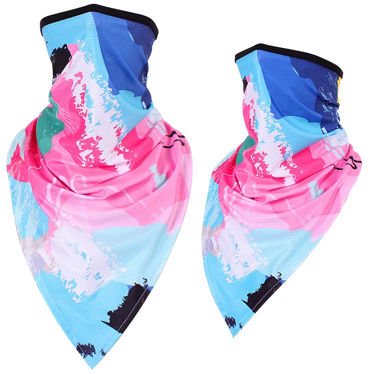 205QC Ice Silk WOSAWE, велосипедная полумаска для лица, треугольная быстросохнущая велосипедная маска, Солнцезащитная маска для альпинизма, лыжной тренировки шеи, анти-УФ, спортивная защита - Цвет: 205QC Ice Silk