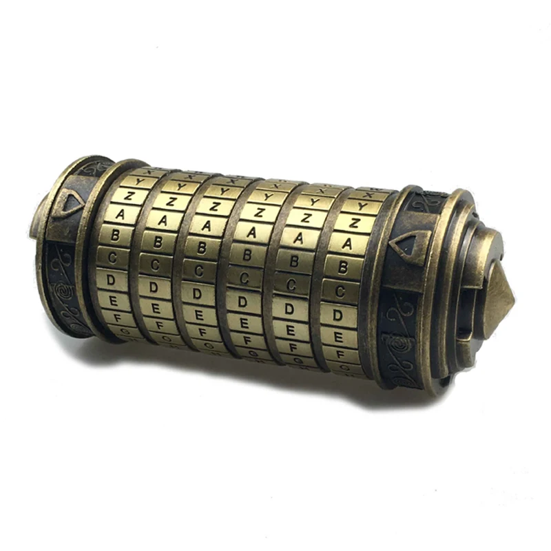 Cerrojo de metal cr&iacute;ptico del C&oacute;digo da Vinci para adultos, Juguetes, regalos de boda, regalo del D&iacute;a de San Valent&iacute;n, contrase&ntilde;a de palabras, sala de escape, accesorios-2