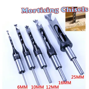 1 шт. HSS квадратное Отверстие пила врезное долото Сверло по дереву с спиральным сверлом