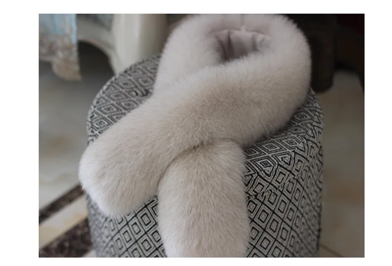 Glaforny Women 100% Real Fox Fur Collars Female Scarf Natural Genuine Scarves Collar Accessories customizable | Аксессуары для