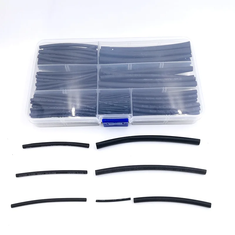 

Heat shrinkable tube 200PCS/SET 1mm 2mm 2.5mm 3mm 4mm 5mm Tubing Sleeving Wrap Wire Cable Kit
