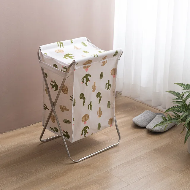 2 Foldable With Lid Large Laundry Basket Dirty Clothes Storage Basket Organizer Nordic Style Waterproof Laundry Hamper With Lid - Цвет: 2