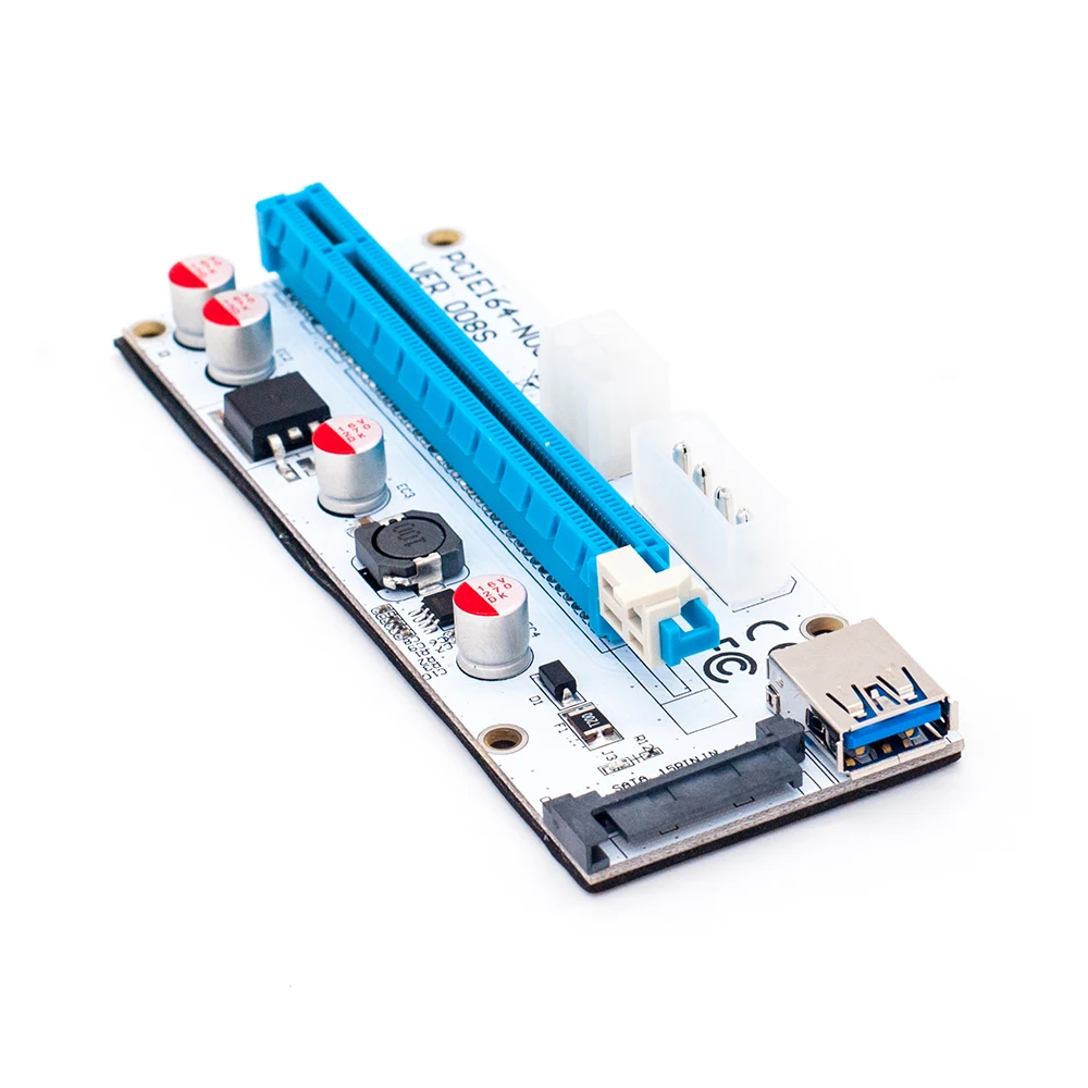Оптовая продажа 10 шт./лот PCI E 1х 16x горнодобывающая машина расширитель переходная