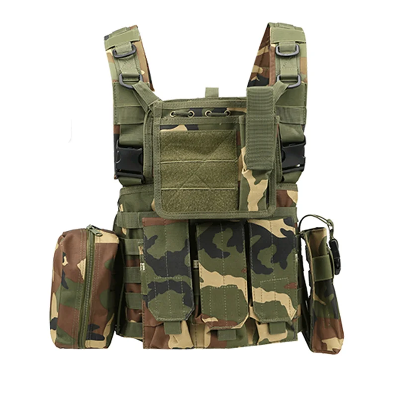Woodland RRV Molle тактические жилеты Военная нагрудная установка армейская Боевая бронежилет для стрельбы охотничья Экипировка Wargame Пейнтбол страйкбол жилет - Цвет: Woodland