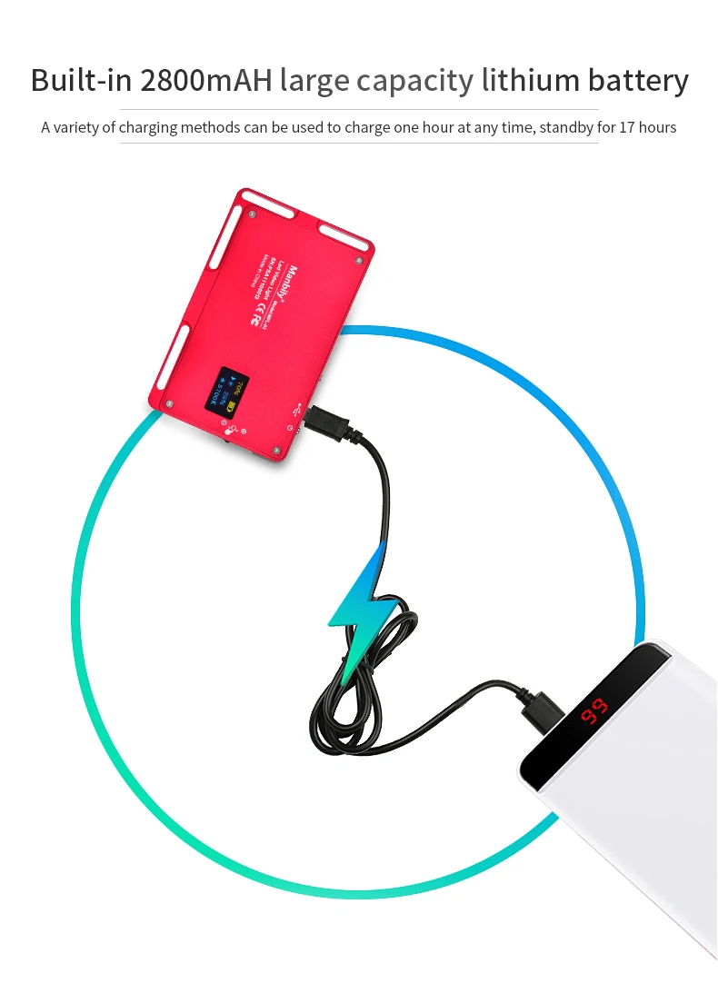 Компактная Светодиодная лампа для видеокамеры с регулируемой яркостью 96