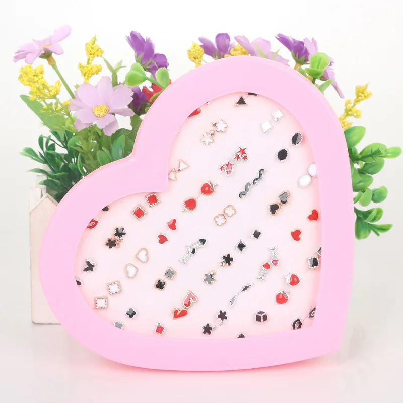 New Arrival Stud Earring 36 Pairs Fashion Rhinestone Clay Beads Mixed Charms With Box For Women Gift Jewelry | Украшения и