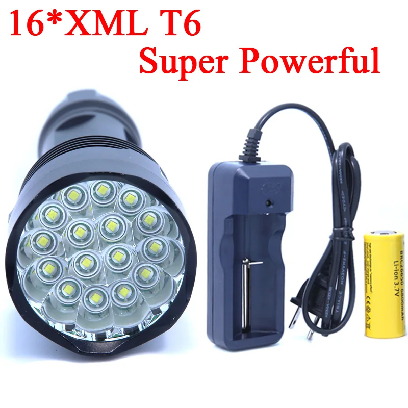 16T6 2017 Новый дизайн 22000LM 16 x XM L T6 светодиодный светильник фонарь 26650 охотничий на