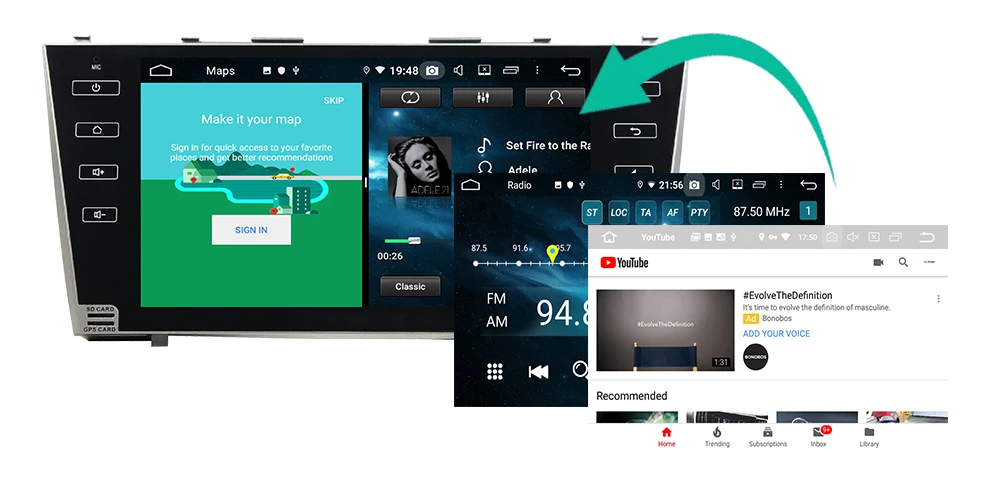 Belsee " ips экран Android 9,0 для Toyota Camry 2007-2011 Автомагнитола 4 ГБ 8 ядерный стерео аудио gps навигация головное устройство Авторадио