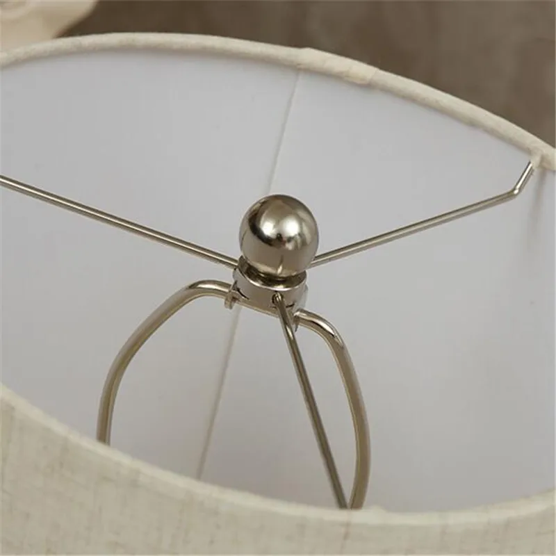 High End Europe Brief Handmade White Ceramic Fabric Led E27 Table Lamp for Wedding Decor Living Room Bedroom Study 1455c | Лампы и