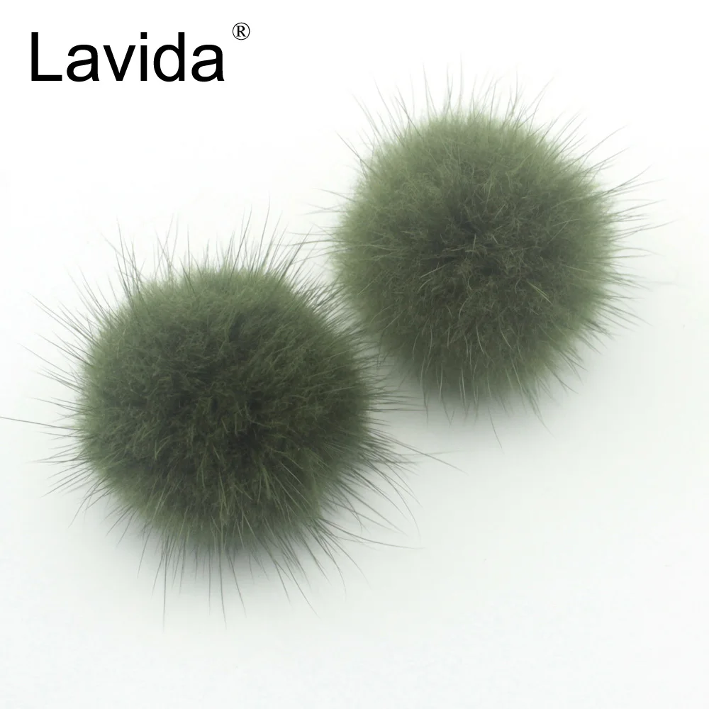 Браслет для ключей Lavida F18 10 шт. 35 мм Меховые помпоны из меха норки ожерелье сделай