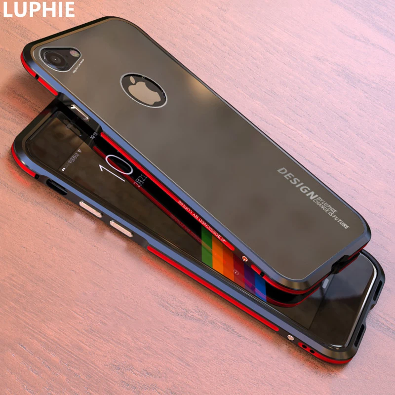 LUPHIE чехол для iPhone 8 Plus чехол Роскошный тонкий металлический алюминиевый каркас жесткий пластиковый защитный чехол для телефона iPhone 8 задняя крышка
