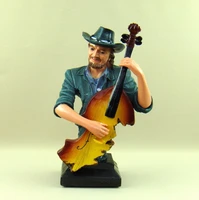 abstract cello player bust handmade resin cellist musician statue novelty decoration gift and craft embellishment accessories