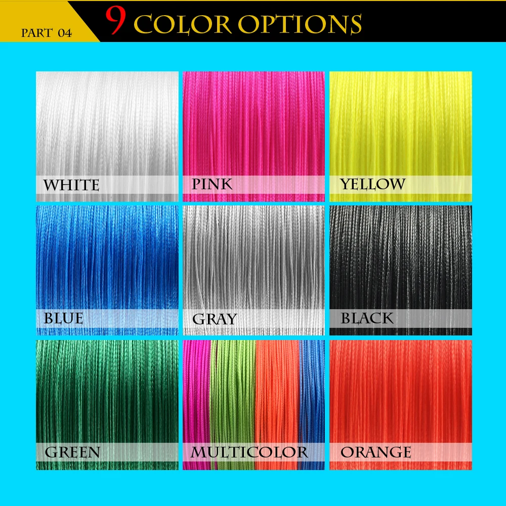 

SIECHI 8 Strands 1000M PE Braided Fishing Line tresse peche Saltwater Fishing Weave Superior Extreme Super Strong 20LBS-88LBS