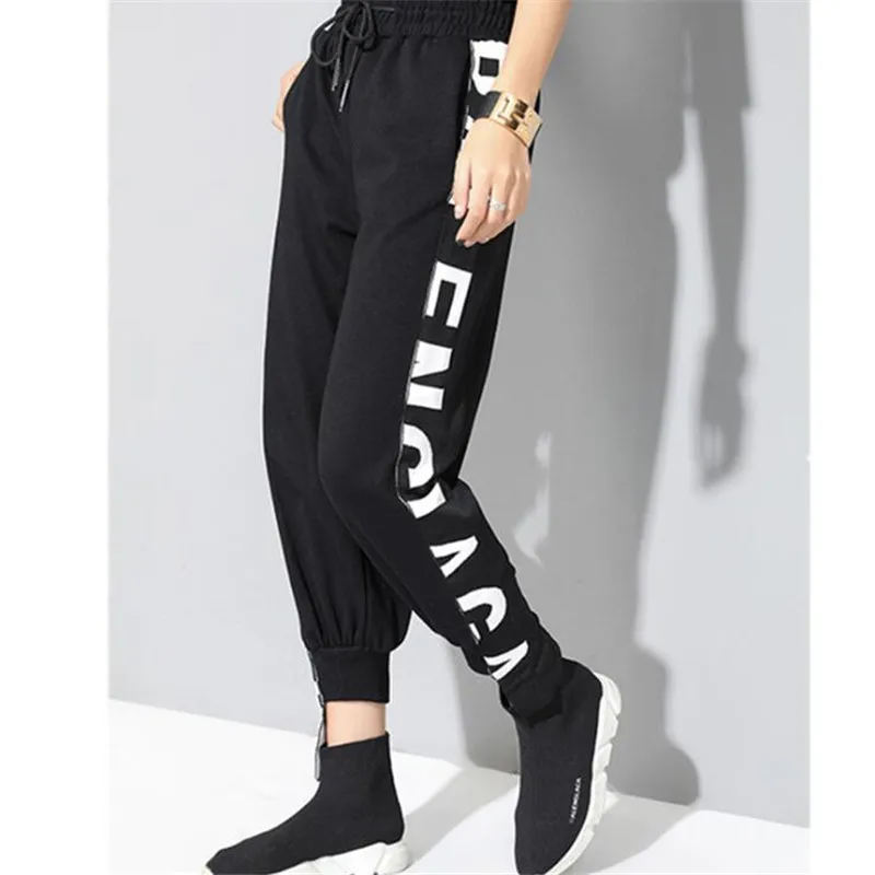 2019 высококачественный хип хоп штаны женские свободного покроя модные с