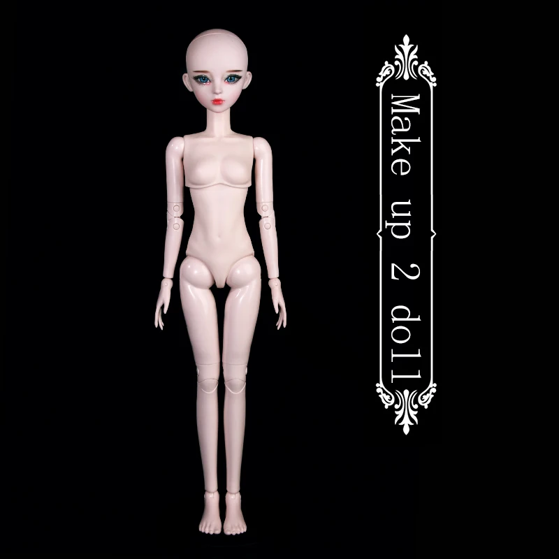 doll with makeup 2 1/3 BJD кукла 56 см Пластик совместный подвижный кукла голая 20190103, модная Кукла - Цвет: doll with makeup 2