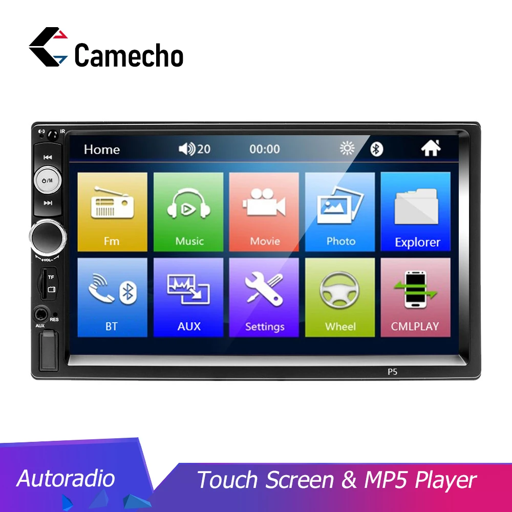 Автомагнитола Camecho 7 &quotHD 2 Din автомобильное радио Coche рекордер сенсорный экран