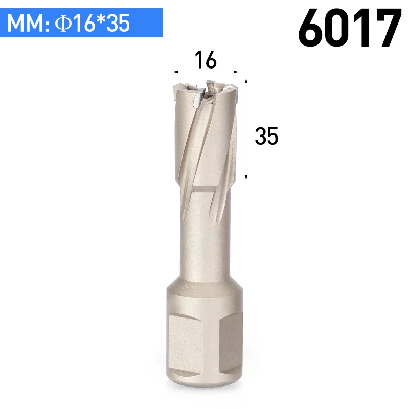 6017 HUHAO 1 шт. сверло из сплава и металла с полым сердечником, стальное сверло с сердечником, железное сверло, магнитное сверло, диаметр 12-39 мм, глубина пропила 35 мм - Цвет: 6017