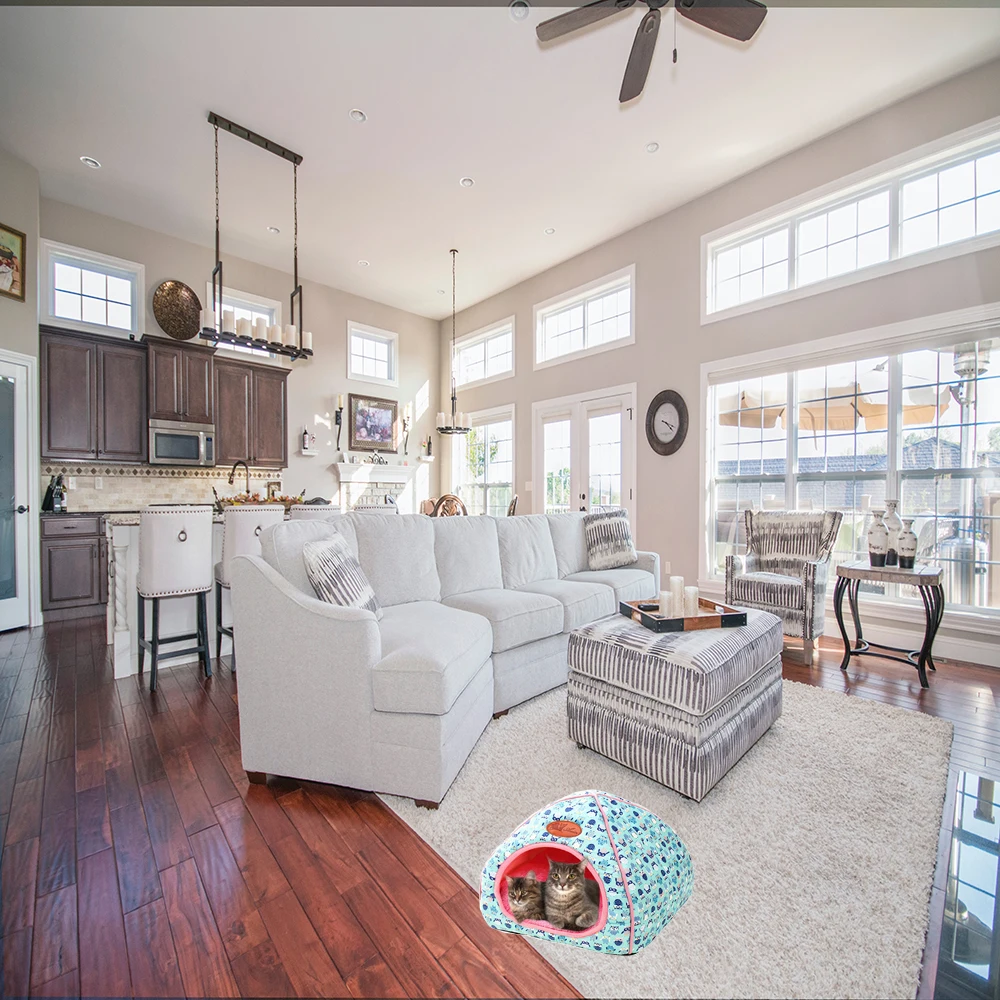 Складной питомник для собак кровать диван согревающая зимняя Конура гнездо