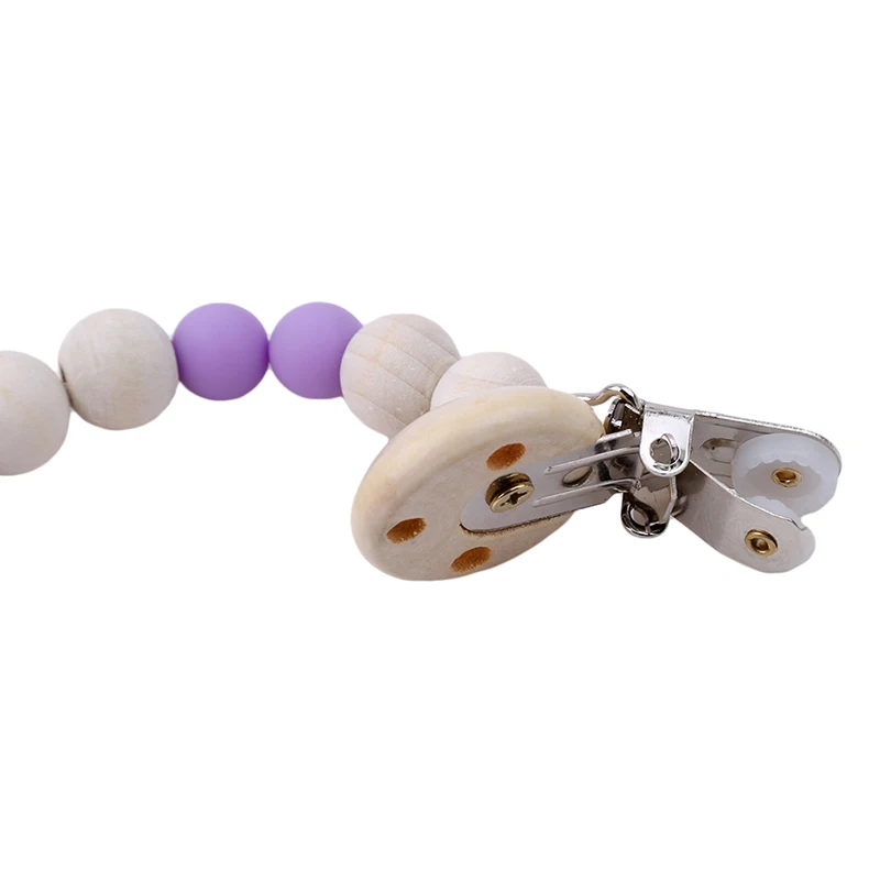 

Baby Pacifier Clip Chain Wooden Holder Chupetas Soother Pacifier Clips Leash Strap Nipple Holder For Infant Feeding