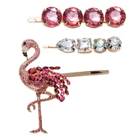 2019 za new animal bird hair clip pins for women girls pink crystal bobby pins baby wedding party hair accessories jewelry