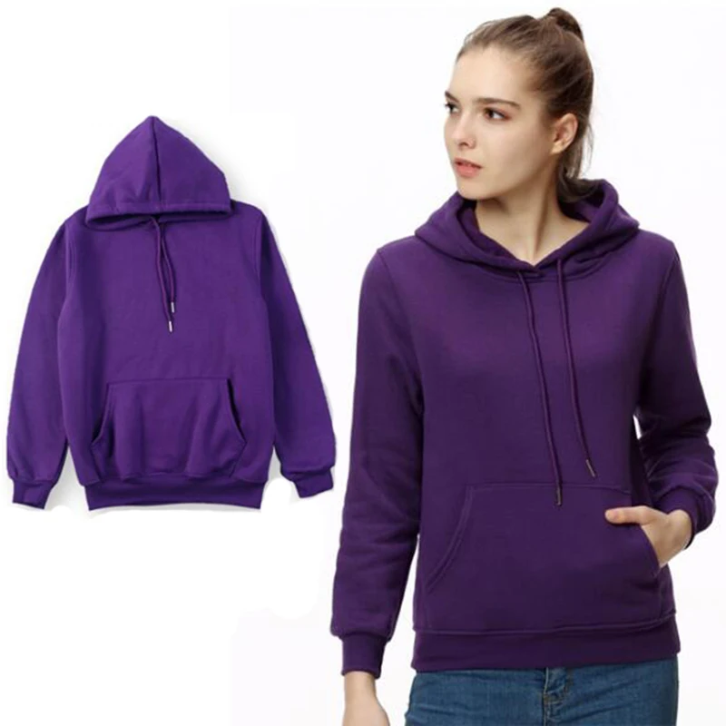 Couples Students Solid Sports Hoodies Exercise Running Sweaters Women Men Hooded Sportswear 12 Colors Plus Size Gym Sweater S | Спорт и