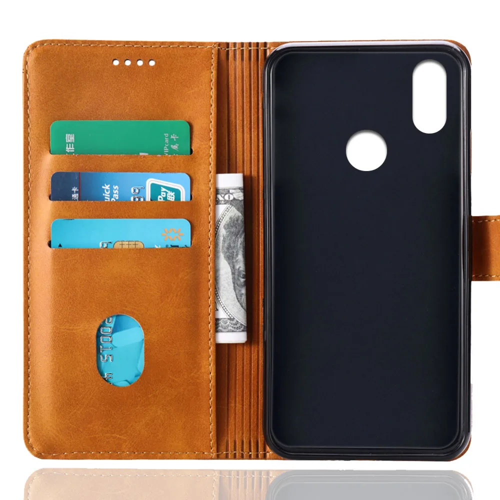 SRHE чехол для Oukitel C15 Pro Чехол Флип кожаный роскошный силиконовый Магнитный кошелек