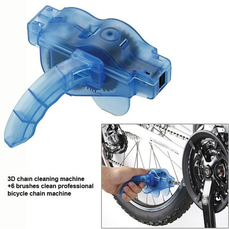 Портативный очиститель для велосипедной цепи инструмент чистки щетки машинки