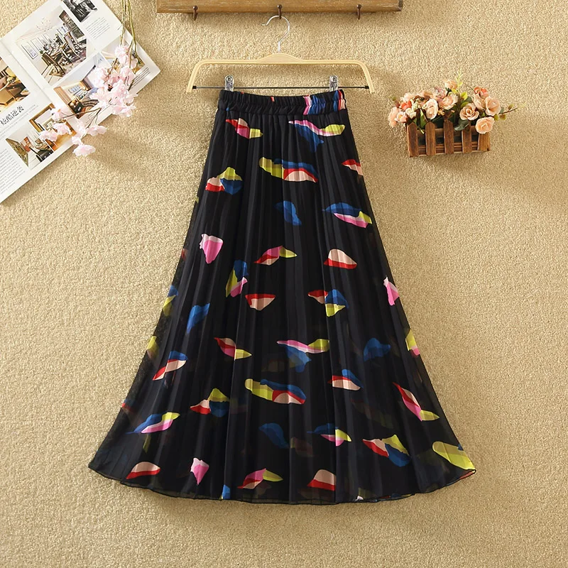 Женская длинная Плиссированная Юбка ftaylor с цветочным принтом для отдыха пляжа из