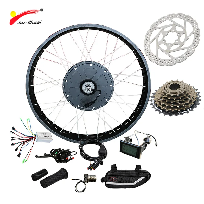 JS Fat Wheel заказной 48 в 1000 Вт Электрический велосипед комплект для горного велосипеда lcd 2" 700C концентратор Электрический мотор для велосипеда