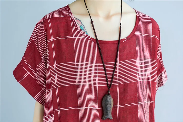 2018 летнее Новое Женское хлопковое льняное платье большого размера модное