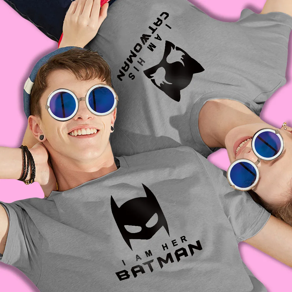 YOFOCOO парные футболки с Бэтменом и кошкой для влюбленных коллекция 2019 года