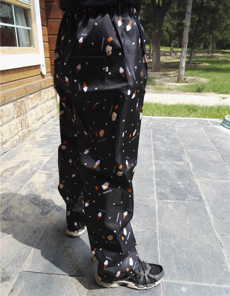 Штаны мужские с принтом водонепроницаемые дышащие тонкие штаны шеф повара