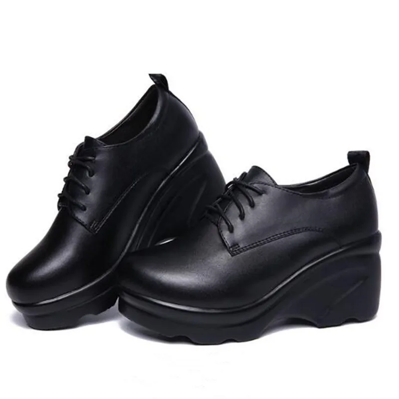 2019 Autumn Winter Platform Wedge Shoes Woman High Heels Elegant Comfort Plus Velvet Snow Women Size 32-43 | Обувь