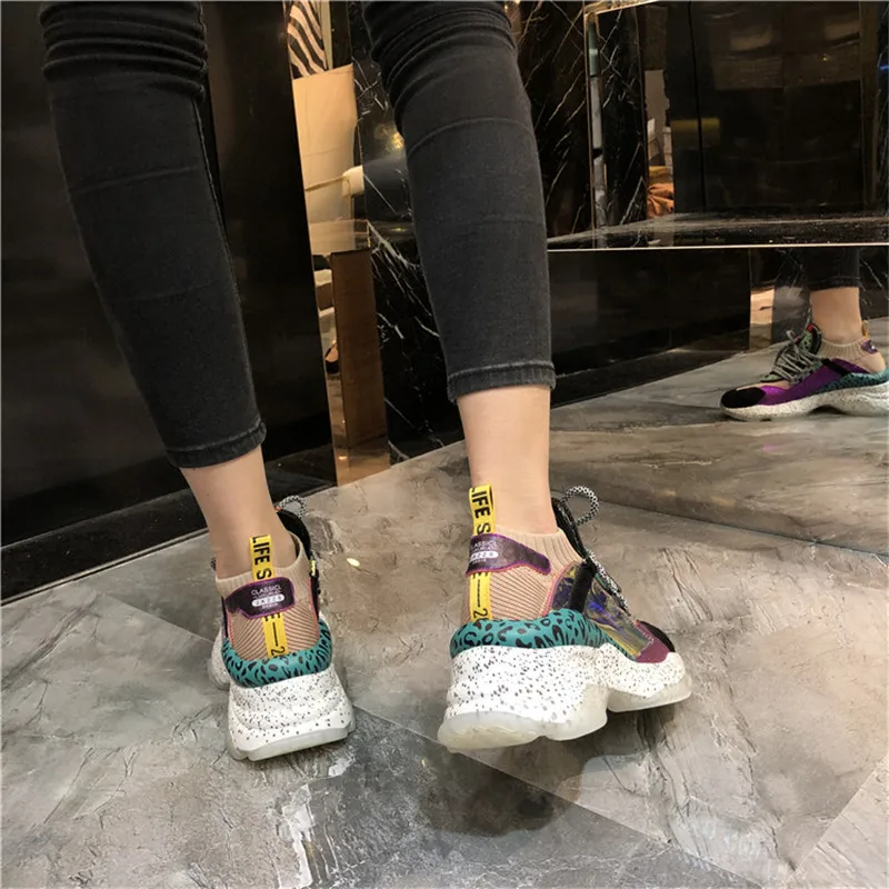 

Mabaiwan High Quality Women Sneakers Ins Chaussures Femme Lace Up Platform Genuine Leather Shoes Woman Ladies Increased Trainers