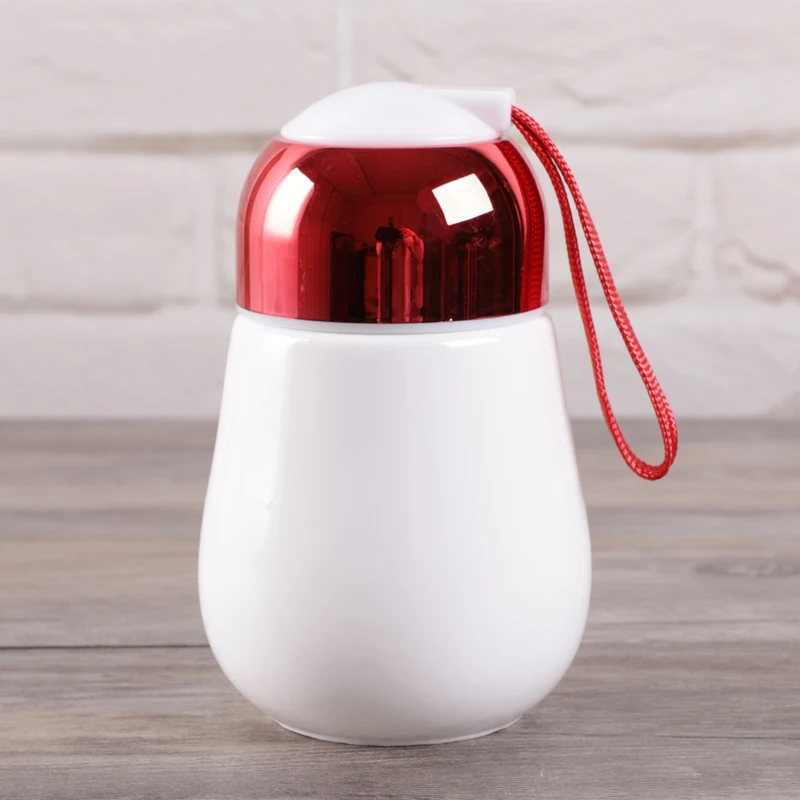 Керамическая кружка 330 мл с крышкой фарфоровая доступна печать логотипа | Дом и