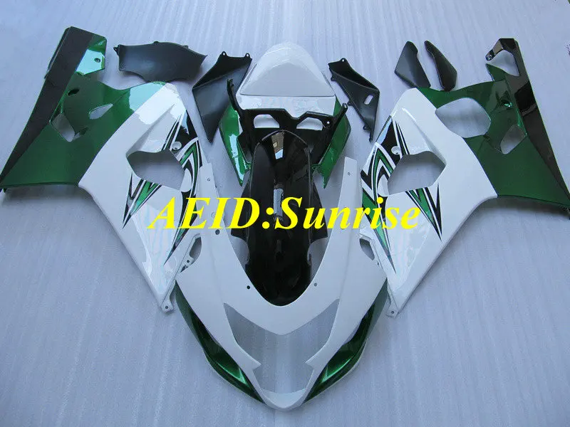 Комплект обтекателей для мотоцикла SUZUKI GSXR600 750 K4 04 05 GSXR 600 2004 2005 ABS Зеленый Белый