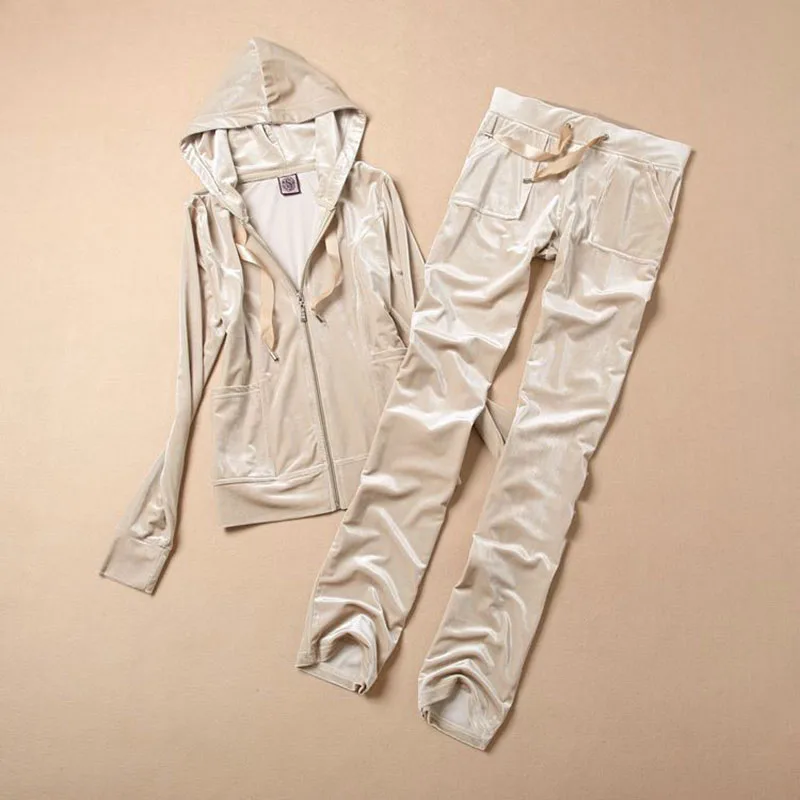 Новинка 2020 г. весенний/осенний/Золотой бархатный женский тренировочный костюм из