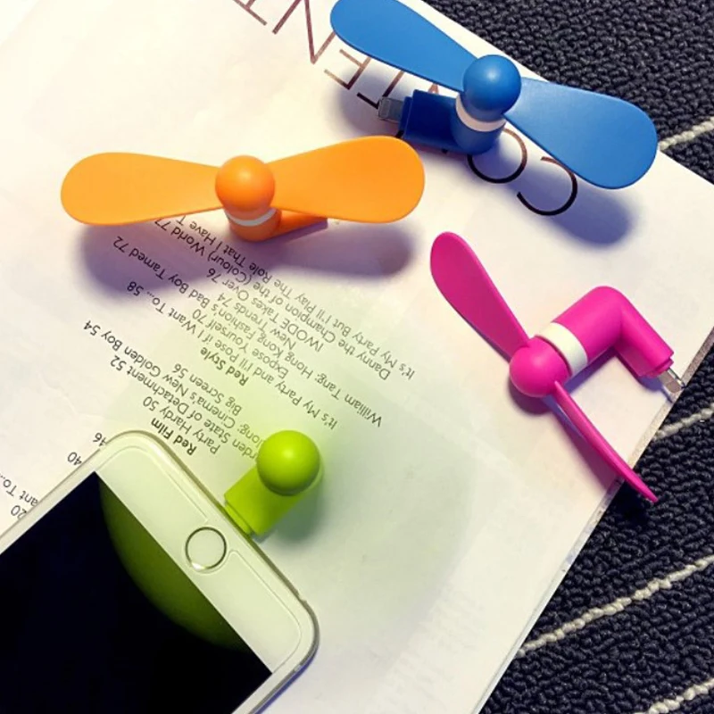 Мини вентилятор USB для мобильного телефона портативный охлаждающий микро iphone 5 6 6S