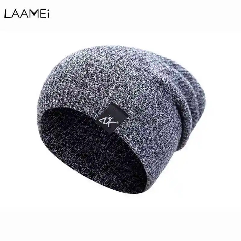 Laamei осень зимняя теплая шапка унисекс одноцветное Цвет шерсть Кепки 28 см x 18 Для