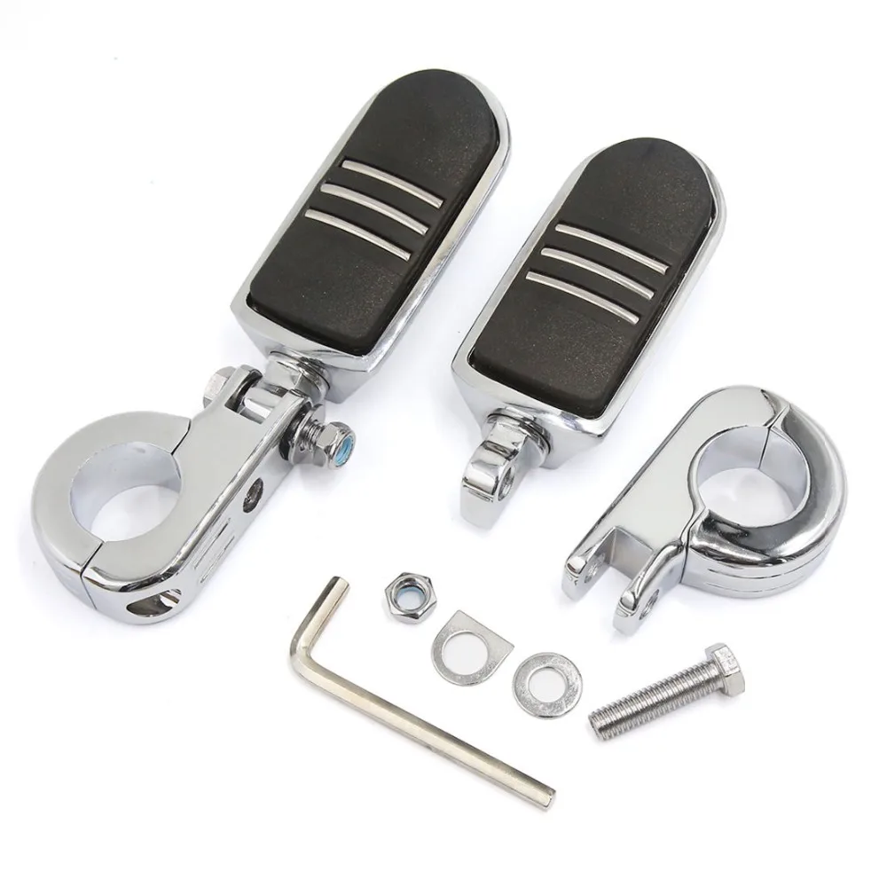 Foot Pegs Motorcycle Streamline Footpegs Clamp Adapter Mounting for Harley Engine Guards 1 1/4&quot 32mm Highway Bar Honda ATV | Автомобили