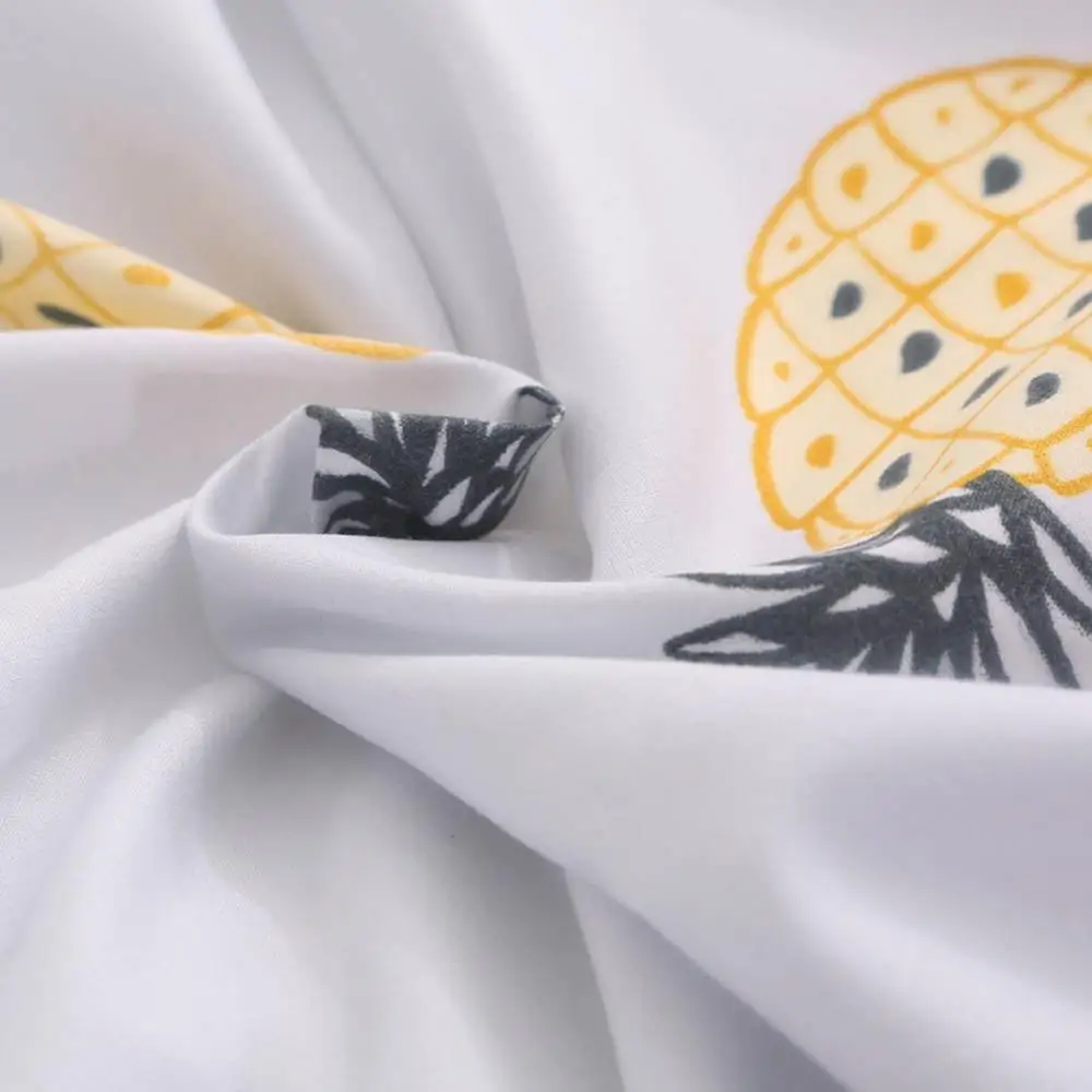 2019 желтые ананасы фрукты постельное белье щетка полиэстерная ткань из
