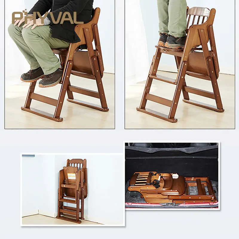 Bé Vui Vẻ Cho Ăn Ghế An Toàn Di Động Bàn Ghế Ghế Cao Cấp Cho Trẻ Em Bé Gỗ Ghế Ăn Điều Chỉnh Độ