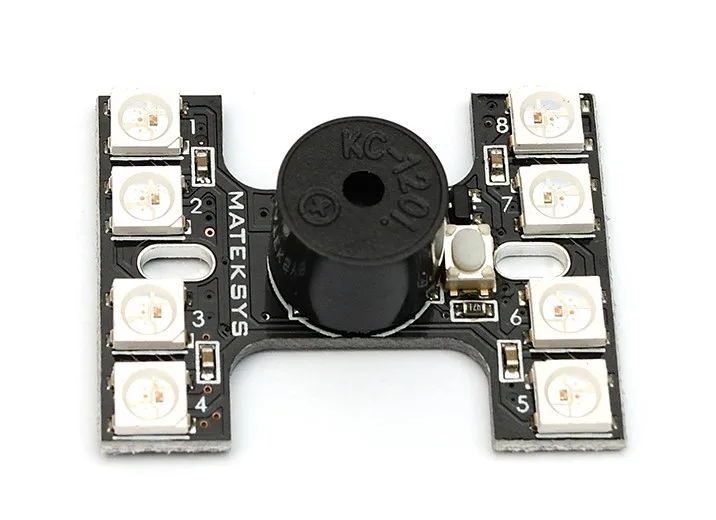 Matek System WS2812 BH 2 в 1 LED задний фонарь плата громкий звонок TX FC режим 8 огней 7 видов