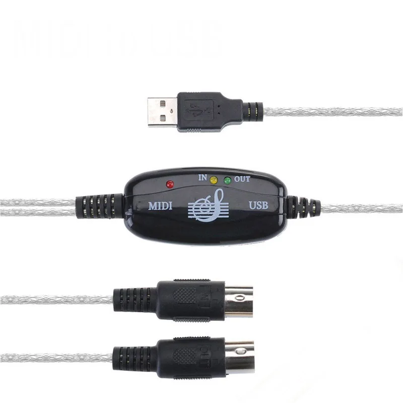 USB в выход MIDI Интерфейс 1 8 м кабель преобразователя к ПК Музыка адаптер клавиатуры