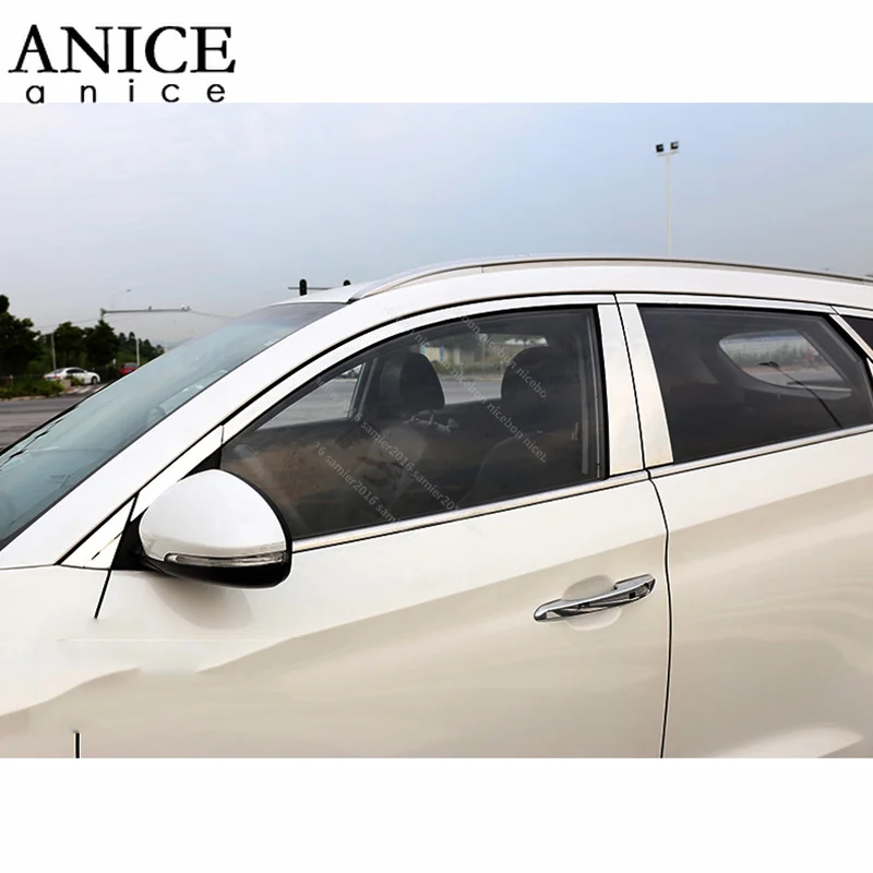 Stainless Window Door Around Sill Cover trim For Hyundai Tucson 2015-2019 |