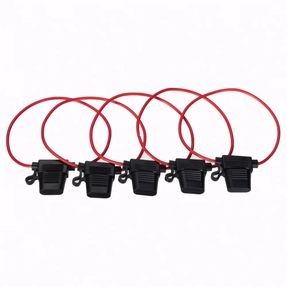 

5 x In Line Blade Fuse Holder Splash WaterProof for 12V 30A Fuses Car Bike