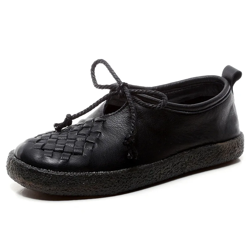 Женские лоферы на плоской подошве PEIPAH повседневные из коровьей кожи в римском