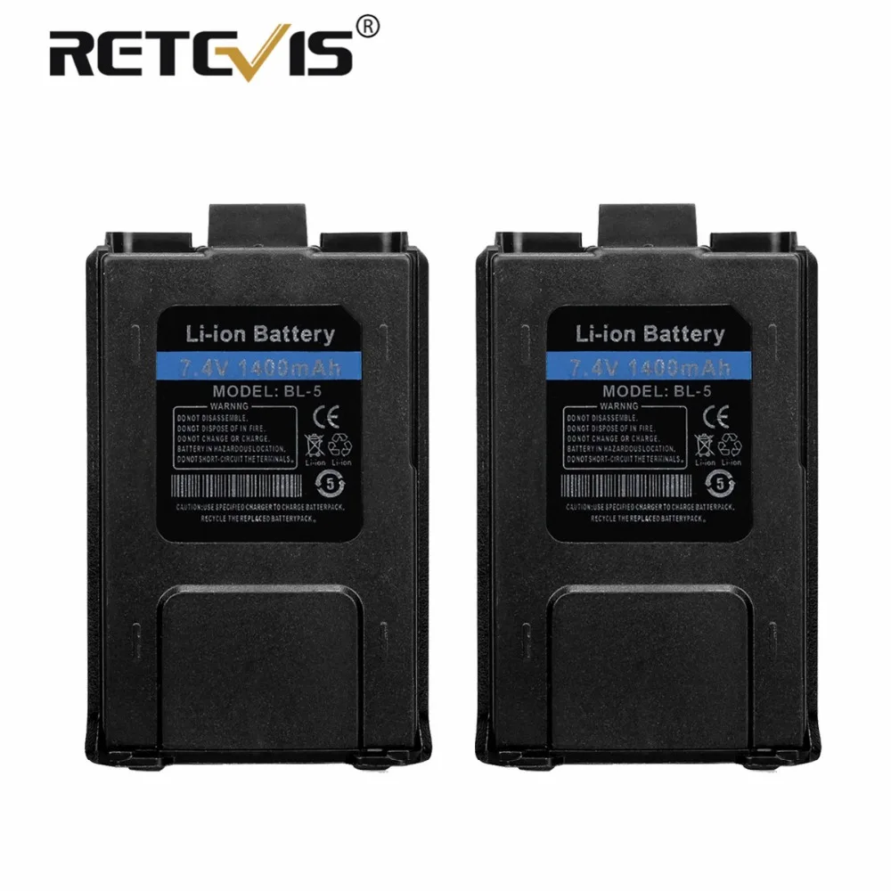Новые литий ионные аккумуляторы Retevis 7 4 В 1400 мАч 2 шт.|retevis rt-5r|walkie talkiewalkie talkie retevis |