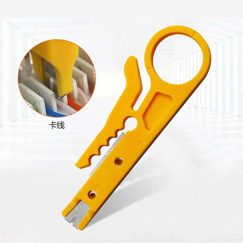 Многофункциональный мини зачистки проводов Мини Желтый нож телефонный